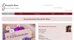 Desktop Screenshot of beautylife-bonn.de