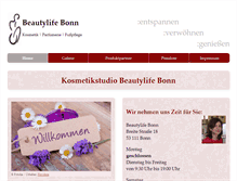 Tablet Screenshot of beautylife-bonn.de